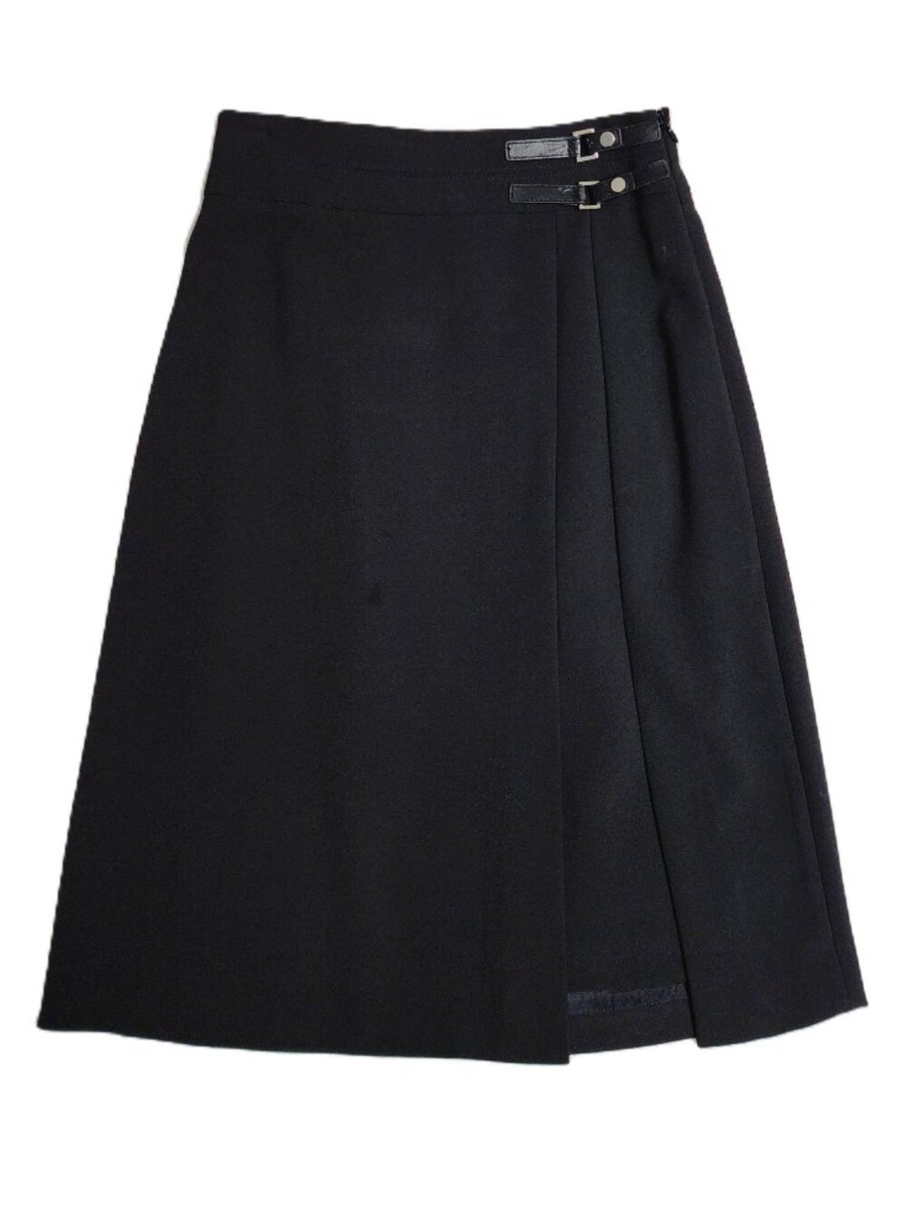 WHBM Tailored Decorative Double Side Buckle & Side Slit Skirt Size 0
